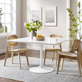 Tulip Square Wood Top Dining Table