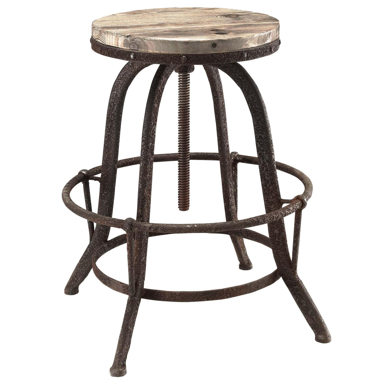 Collect Wood Top Bar Stool