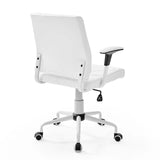 Lattice Vinyl Office Chair, White