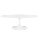 Tulip 48" Oval-Shaped Wood Top Coffee Table