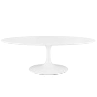 Tulip 48" Oval-Shaped Wood Top Coffee Table