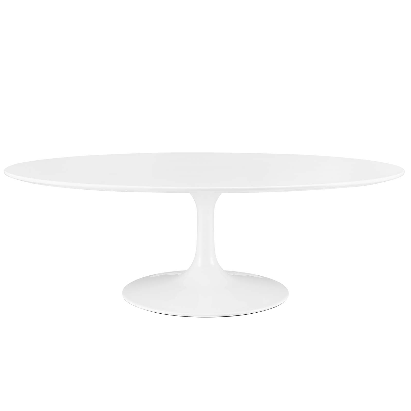 Tulip 48" Oval-Shaped Wood Top Coffee Table