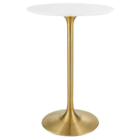 Tulip 28" Bar Table With Gold Base