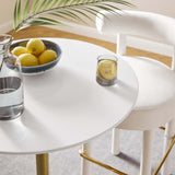 Tulip 28" Bar Table With Gold Base