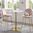 Tulip 28" Square Bar Table With Gold Base