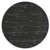 Tulip Round Artificial Marble Top Dining Tables, Black