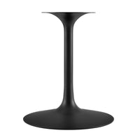 Tulip Round Artificial Marble Top Dining Tables, Black