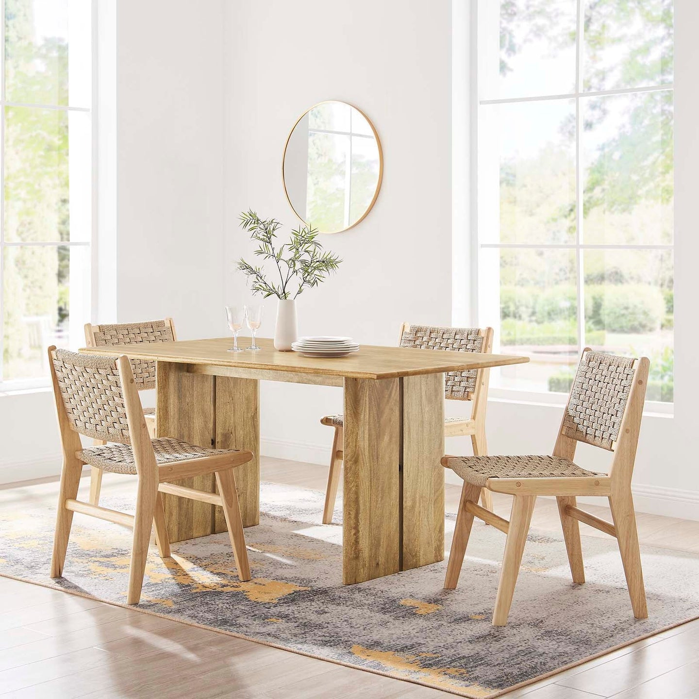 Amistad 60" Wood Dining Table Oak