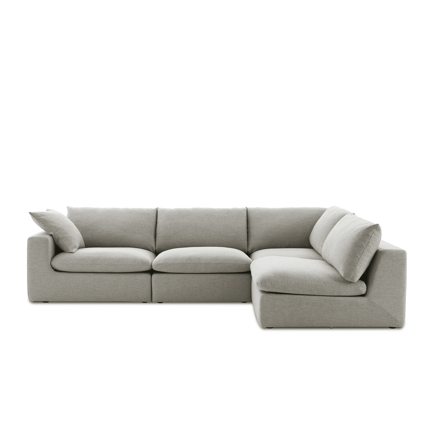 Duke Deep Seat Sofa, 4 Seater, Gray