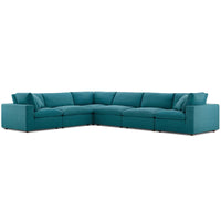 Haven Down Filled Overstuffed 6 Piece Sectional Sofa Set