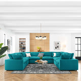 Haven Down Filled Overstuffed 8 Piece Sectional Sofa Set