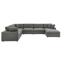 Haven Down Filled Overstuffed 7 Piece Sectional Sofa Set