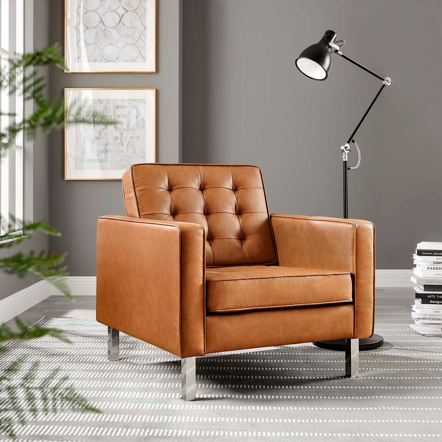 Allen Faux Leather Armchair