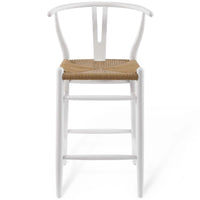 Amish Wood Counter Stool,White