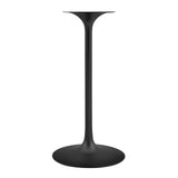 Tulip 28" Round Artificial Marble Bar Table, Black