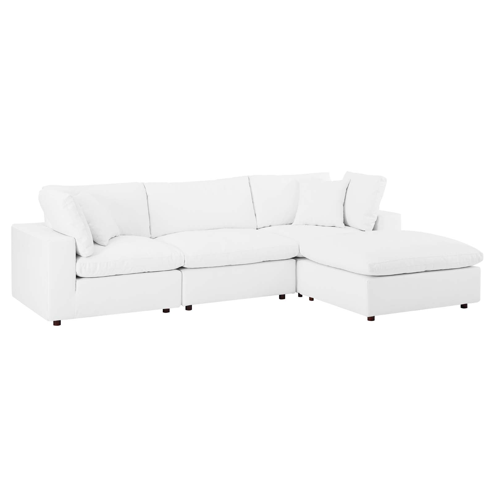 Haven Vegan Leather 4-Piece Sectional Sofa