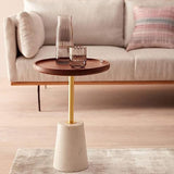 Amo Wood Top Side Table