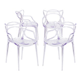 Nesting Transparent Stack Side Chair Clear