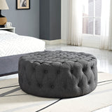 Amour Upholstered Fabric Ottoman