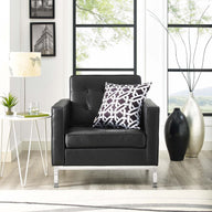 Rolina Armchair, Black Leather