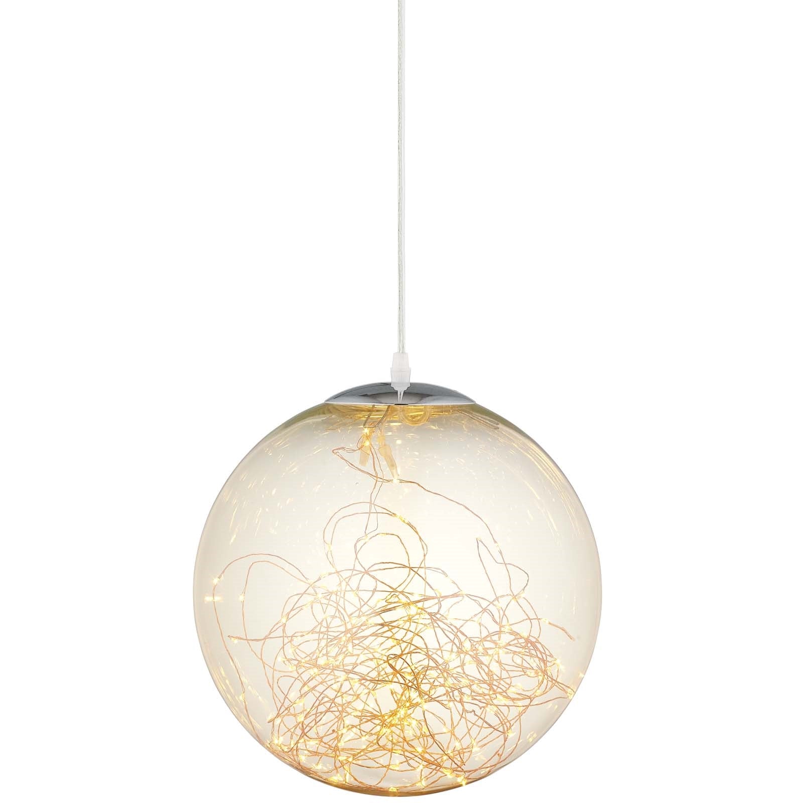 Fairy Amber Glass Globe Ceiling Light Pendant Chandelier