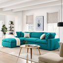 Haven Down Filled Overstuffed 4 Piece Plush Sectional Sofa Set