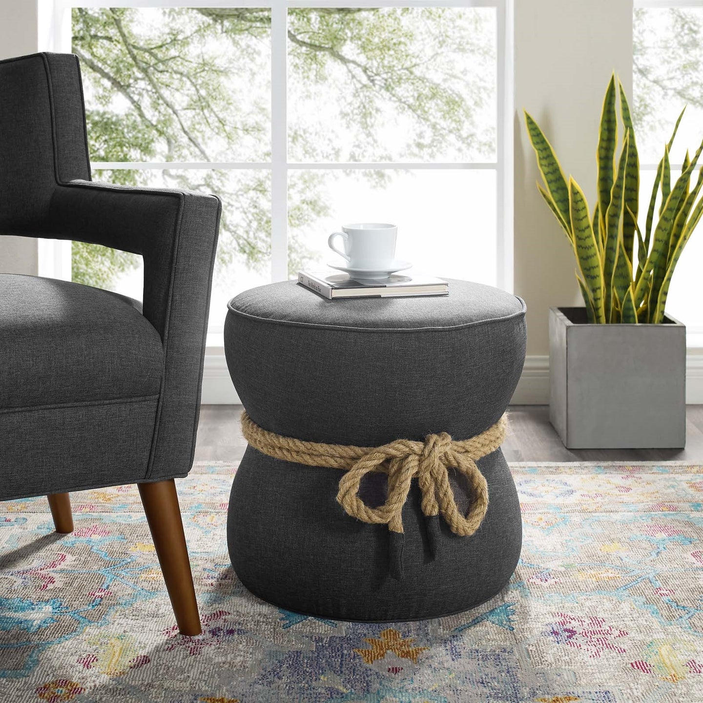 Beat Upholstered Fabric Ottoman