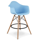 Eiffel Counter Stool With Arms, Blue