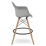  Pyramid Plastic Counter Stool with Arms