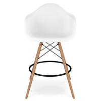 Eiffel Counter Stool With Arms, White