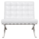 Barcelona Chair, White Top Grain Leather