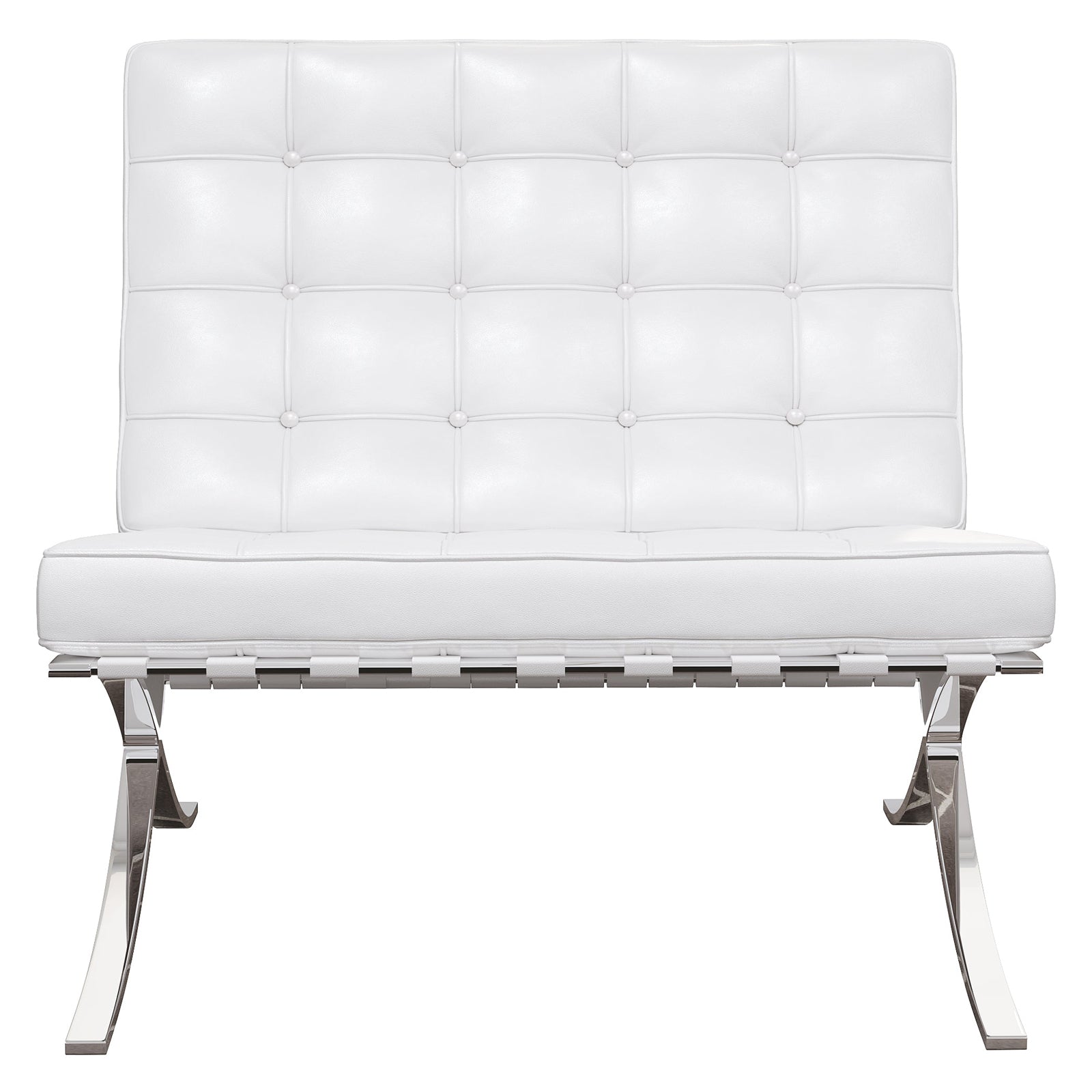 Barcelona Chair, White Top Grain Leather