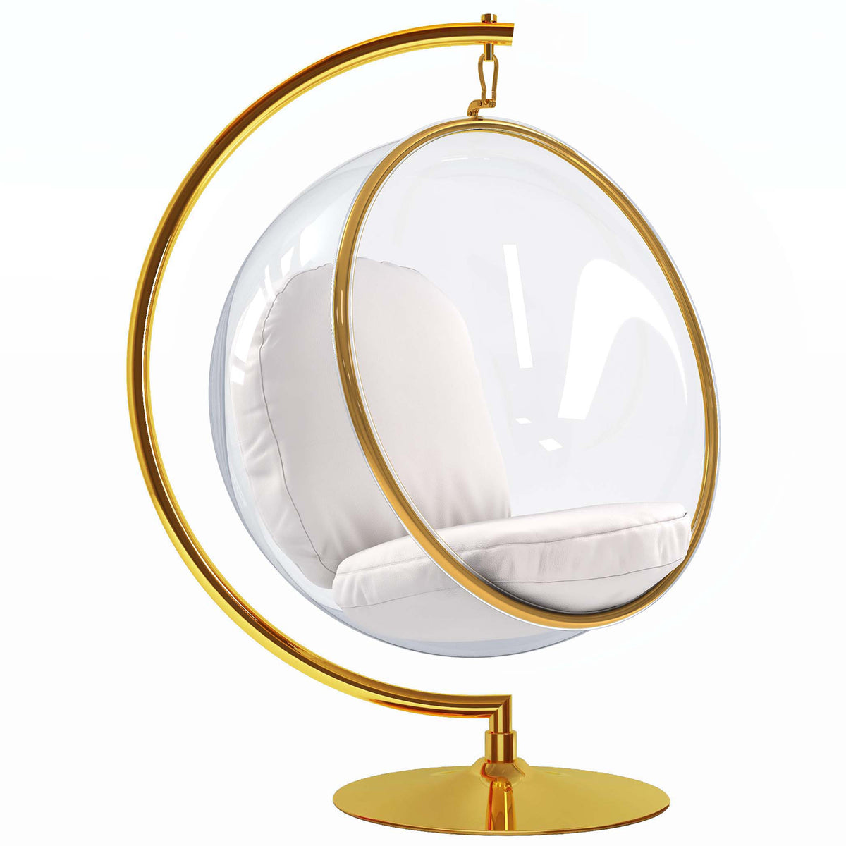 Hanging Bubble Chair Wtih Stand, Gold Special Edition — Stealmod Furniture