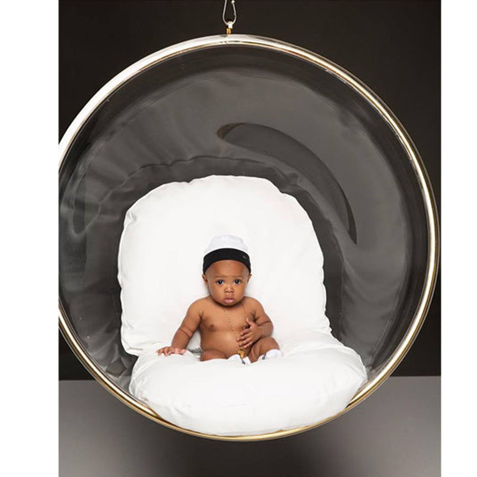 Hanging Bubble Chair Wtih Stand Gold Special Edition Stealmod Furniture