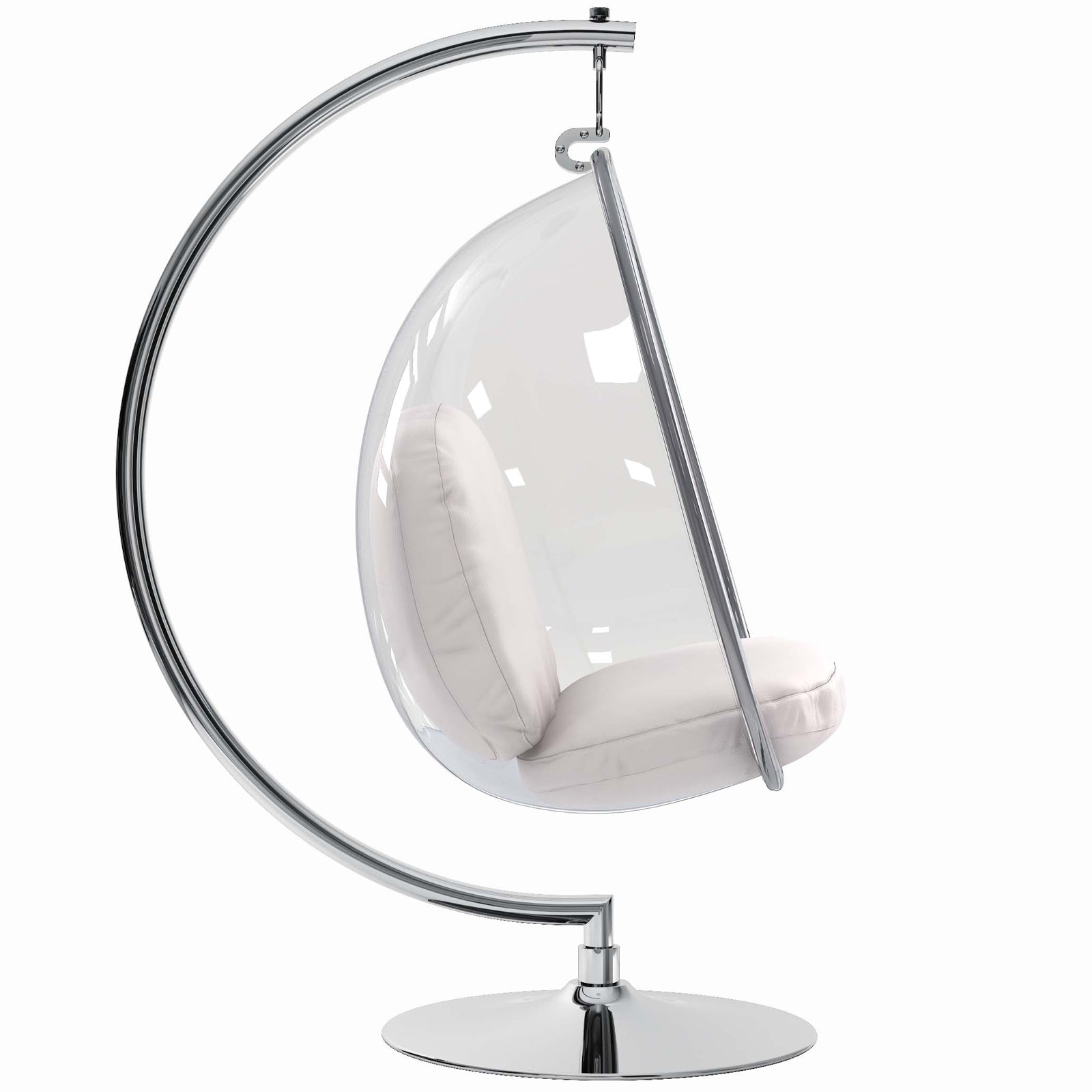 Hanging Bubble Chair Stand, Silver