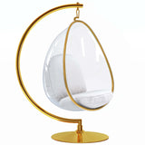 Scoop Hanging Chair With Stand, Gold