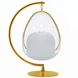 Scoop Hanging Chair With Stand, Gold