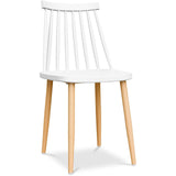 White Spindle Dining Chair