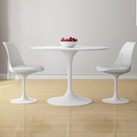 Tulip 42" Fiberglass Dining Table & Chairs Set