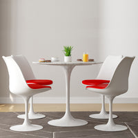 Tulip 32" Marble Dining Table & Chairs Set