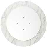 Lippa 32" Round Artificial Marble Dining Table Gold